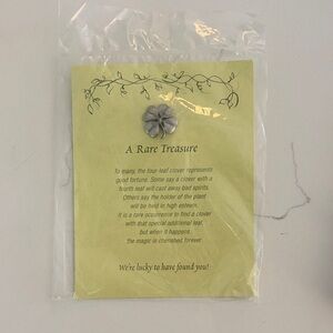 Silver Four-Leaf Clover Charm